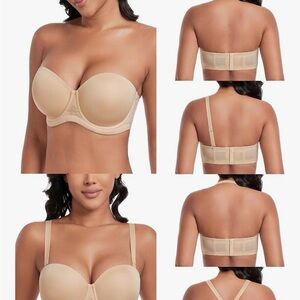 Lots of 3 DotVol Women Multiway Strapless Bra Full Figure Underwire Contour 36H